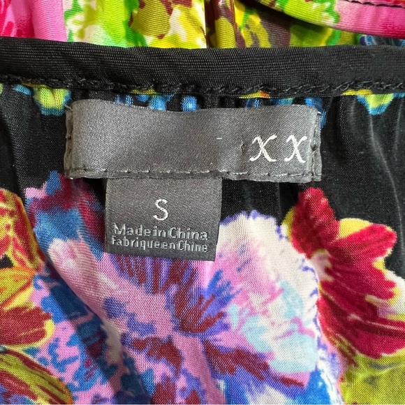XXI Open Multi-color Floral Ruffle Boho Hawaiian Dress Size Small - Picture 6 of 11